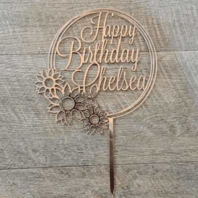 Personalised Hoop Topper with flowers