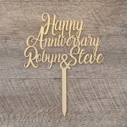 Personalised Anniversary cake topper - Image 3