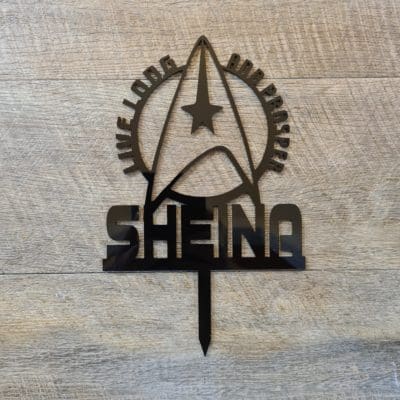 Personalised Star Trek cake topper