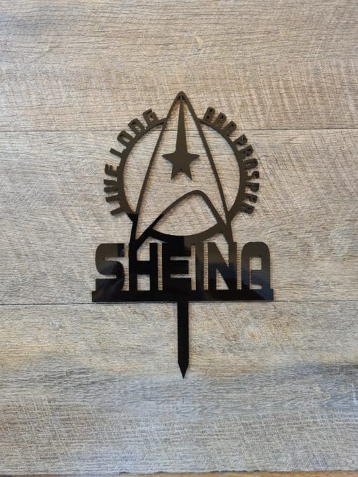Personalised Star Trek cake topper