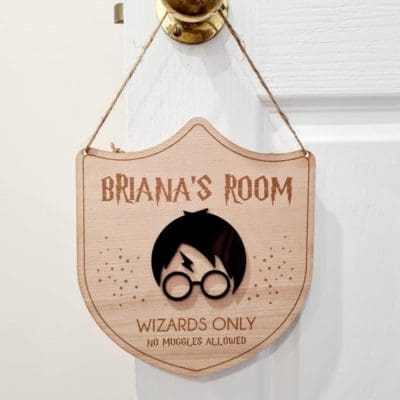 Wizards Only Harry Potter wall sign