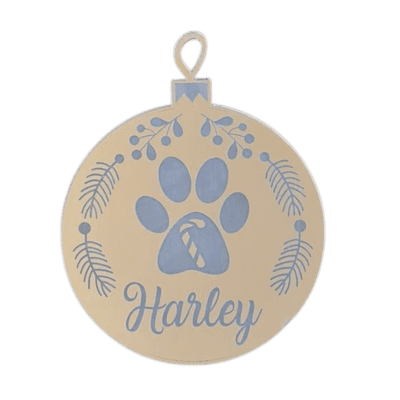 Personalised Paw print ornament