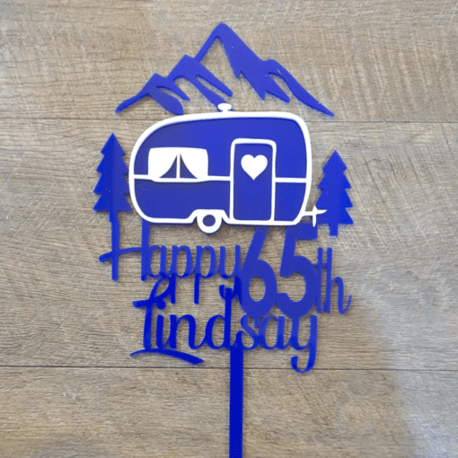 Personalised Caravan cake topper