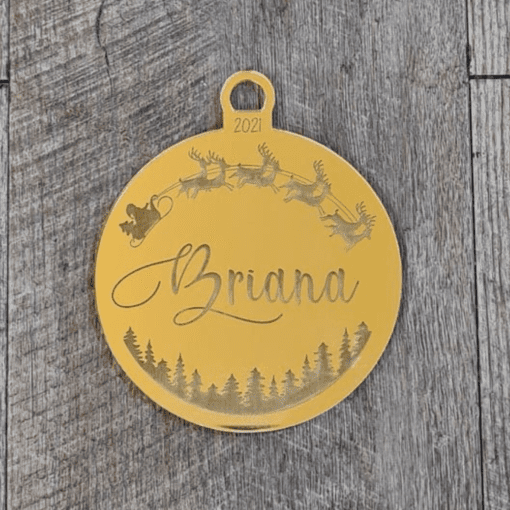 Personalised Santa scene ornament - Image 2