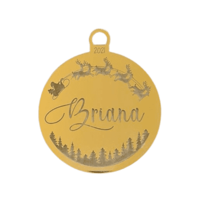 Personalised Santa scene ornament