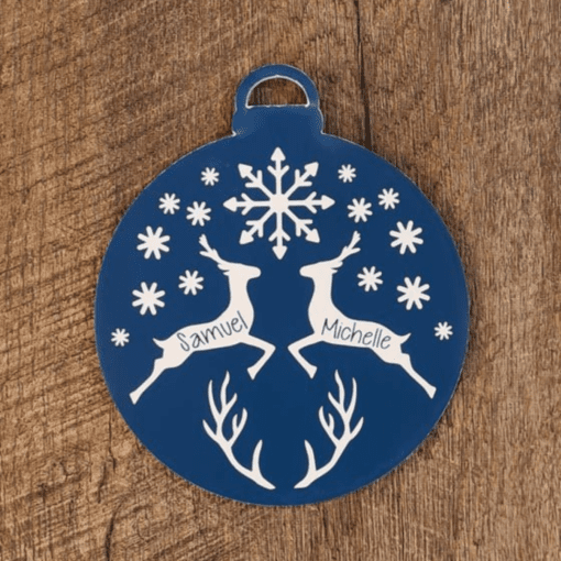 Reindeers and Snowflakes ornament - Image 2