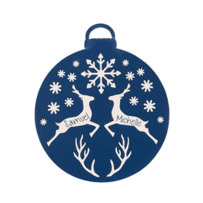 Reindeers and Snowflakes ornament