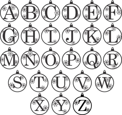 Snowflake Letter ornament - Image 3