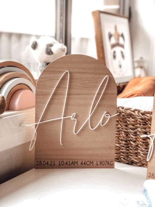 Personalised Name Plaque with Birth details