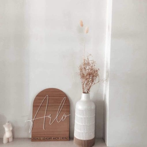Personalised Name Plaque with Birth details - Image 3
