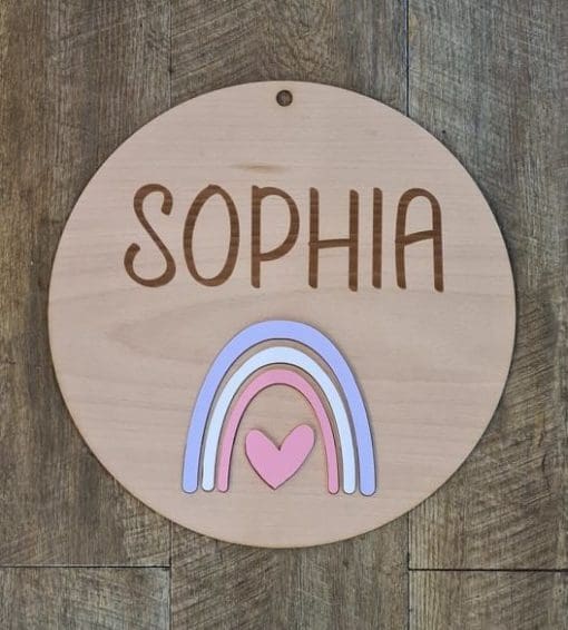 Personalised Rainbow wall sign