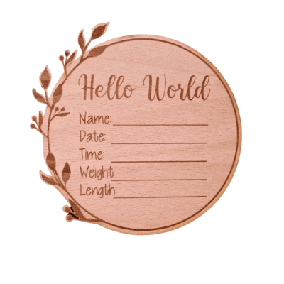Hello World - Baby Birth Announcement Disc