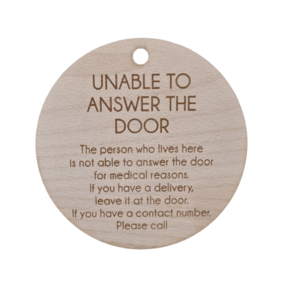 Unable to answer the door due to medical reasons - Postage disc