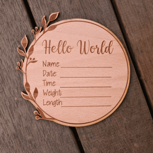 Hello World - Baby Birth Announcement Disc - Image 2