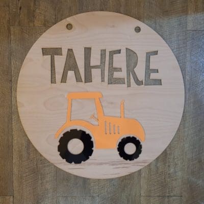 Personalised Tractor wall sign