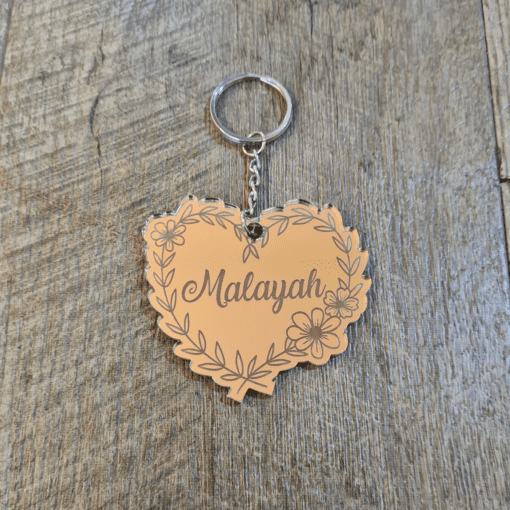 Personalised Love Heart keyring - Image 4