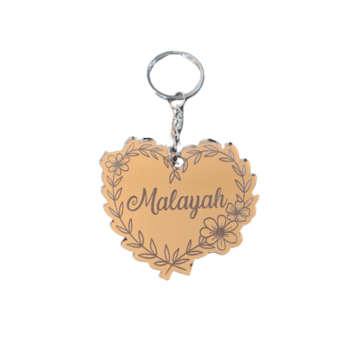 Personalised Love Heart keyring