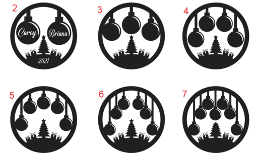 Personalised 2 -7 group Baubles - Image 4
