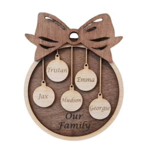 Personalised 1-10 Baubles with Bow - Image 3