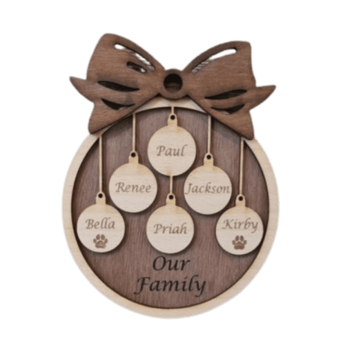 Personalised 1-10 Baubles with Bow - Image 2