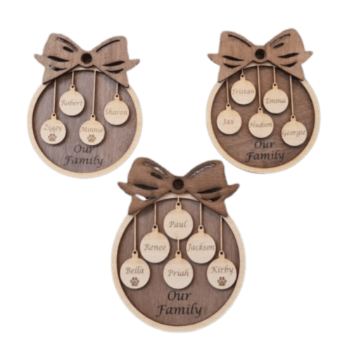 Personalised 1-10 Baubles with Bow - Image 5