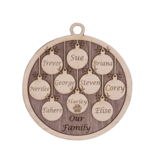 Personalised 1-10 Baubles with mini antlers