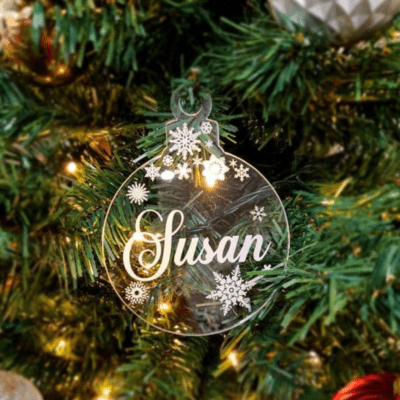 Personalised Ornament with snowflakes