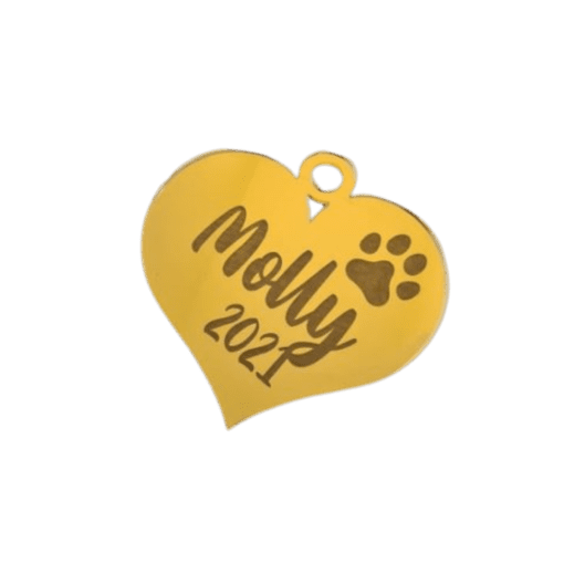 Personalised Paw Print Love Heart ornament - Image 4