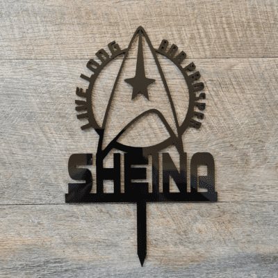 Personalised Star Trek Cake topper