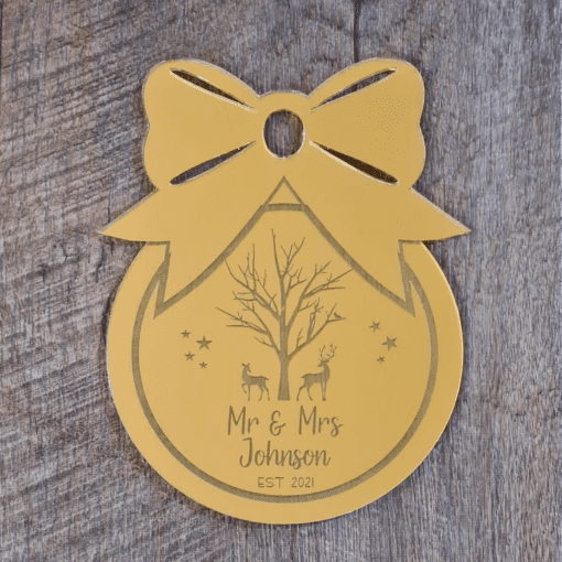 Mr & Mrs Christmas ornament