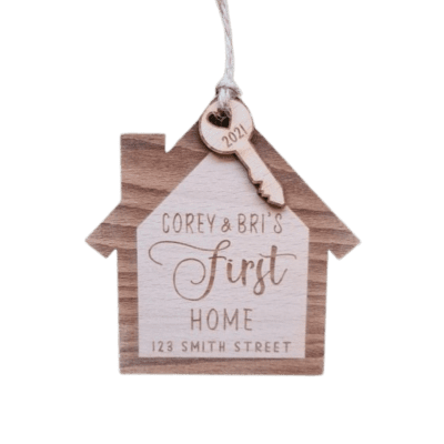 First home ornament with key