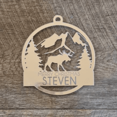 Personalised Moose Ornament
