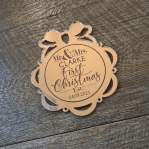Mr & Mrs First Christmas ornament - Image 2
