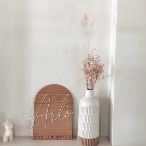 Personalised Name Plaque with Birth Details - Image 3