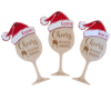 Cheers to good friends - wine ornament