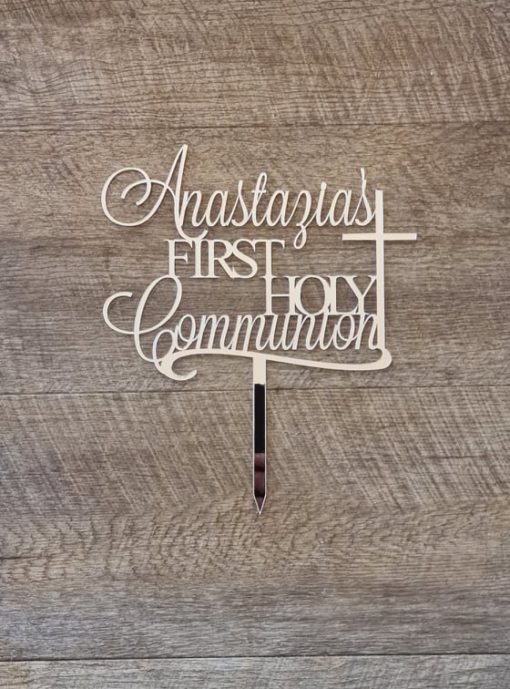 Personalised First Holy Communion cake topper - Image 2