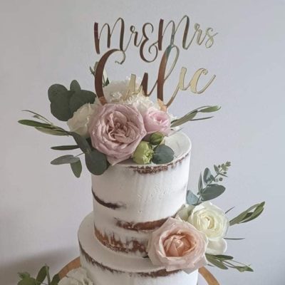 Personalised Mr & Mrs cake topper