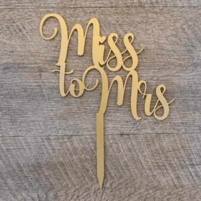 Miss to Mrs cake topper