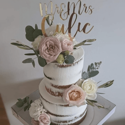 Personalised Mr & Mrs cake topper - Image 2