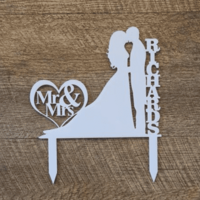 Wedding Silhouette cake topper