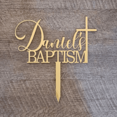 Personalised religious cake topper