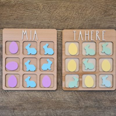 Personalised Easter Tic Tac Toe game