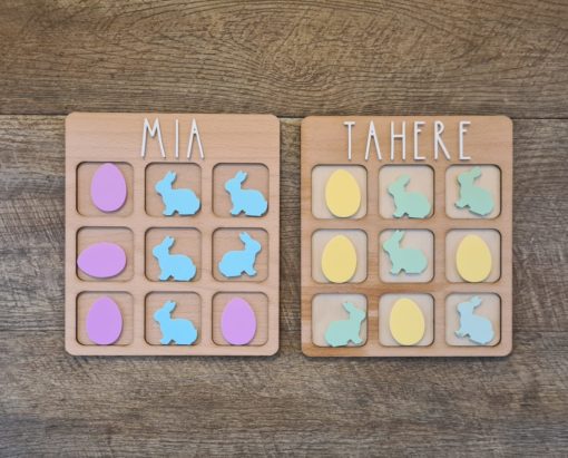 Personalised Easter Tic Tac Toe game