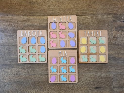 Personalised Easter Tic Tac Toe game - Image 2