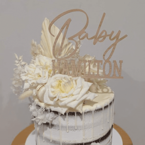 Baby shower cake topper