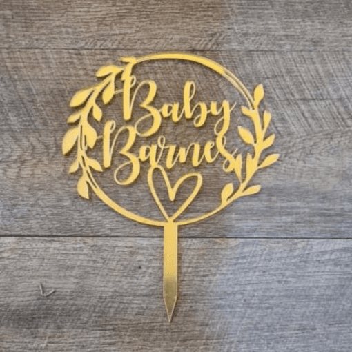 Personalised wreath cake topper - Image 2