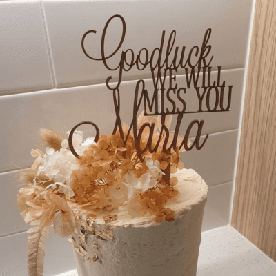 We will miss you - cake topper