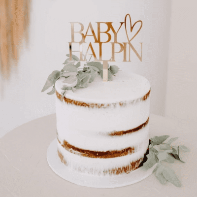 Baby shower cake topper