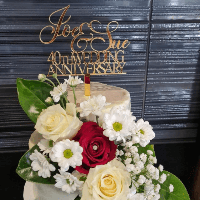 Anniversary cake topper