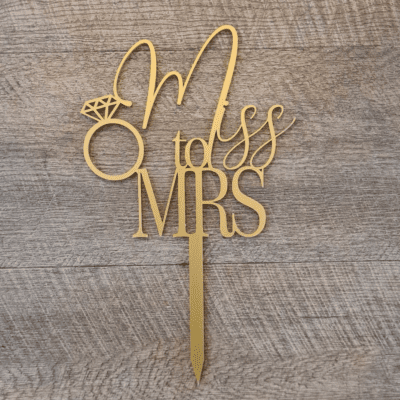 Miss to Mrs cake topper